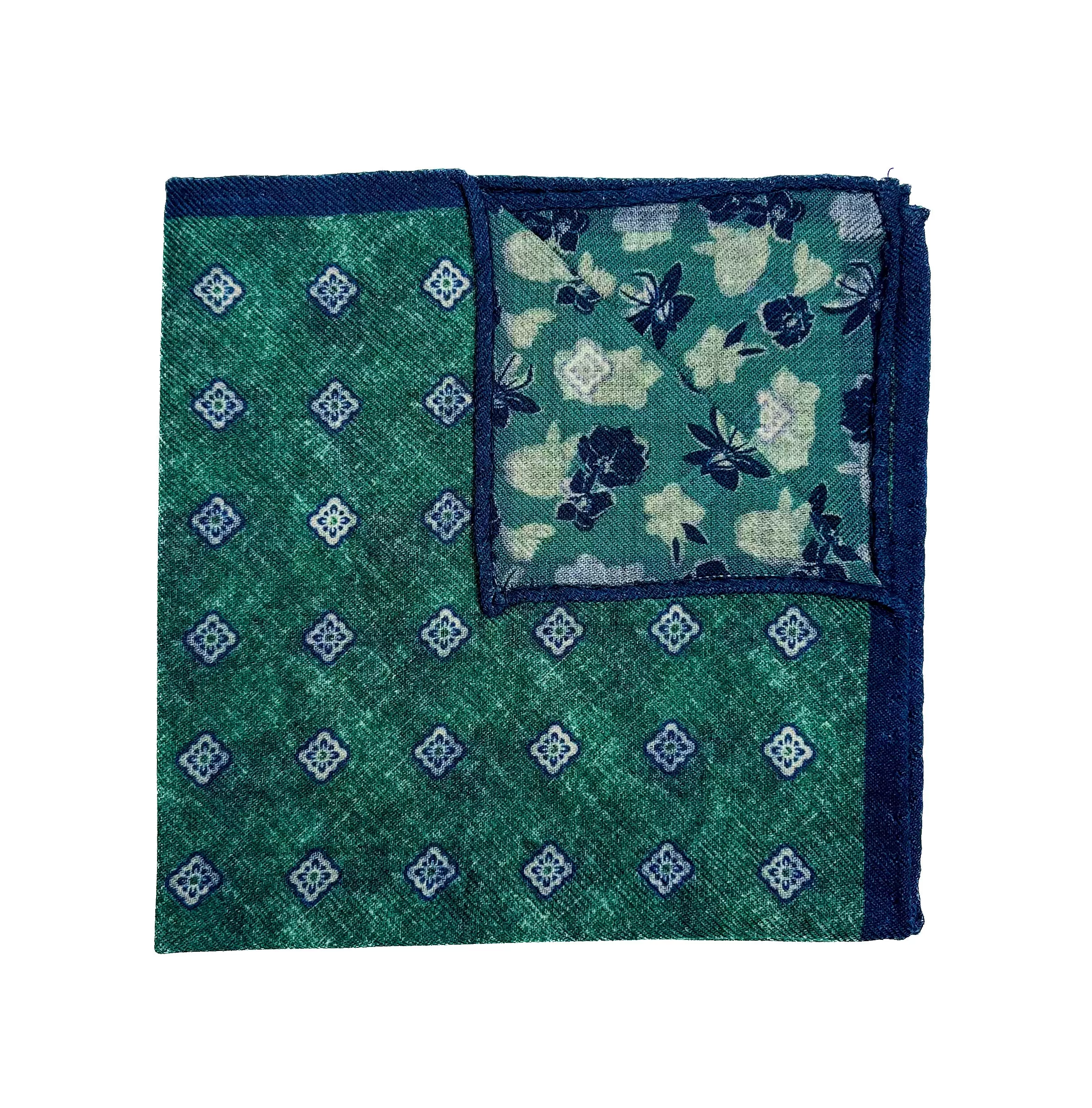 Liam John Double Faced Floral Pocket Square