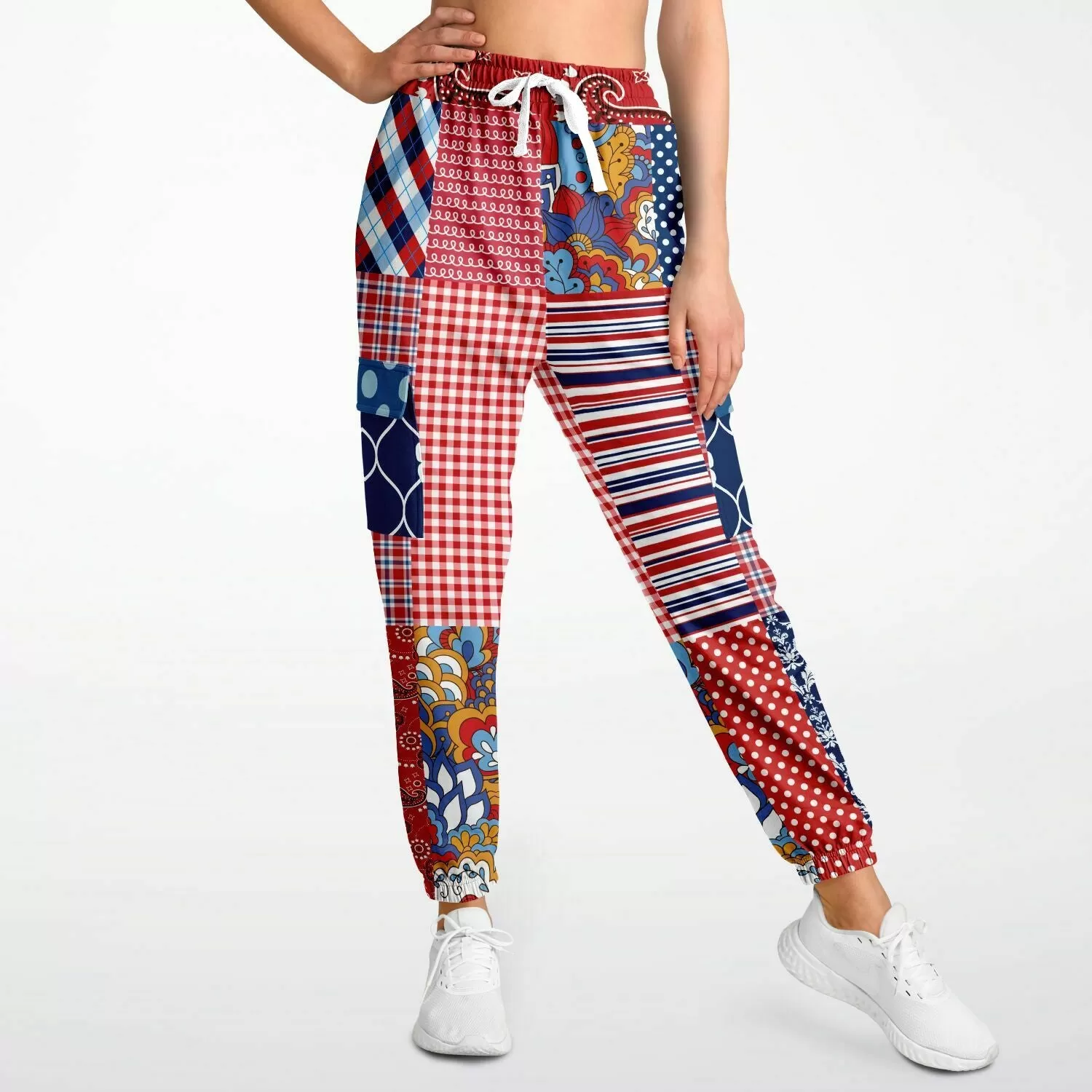 Liberty Bell Floral Stripe Polka Dot Unisex Cargo Sweats