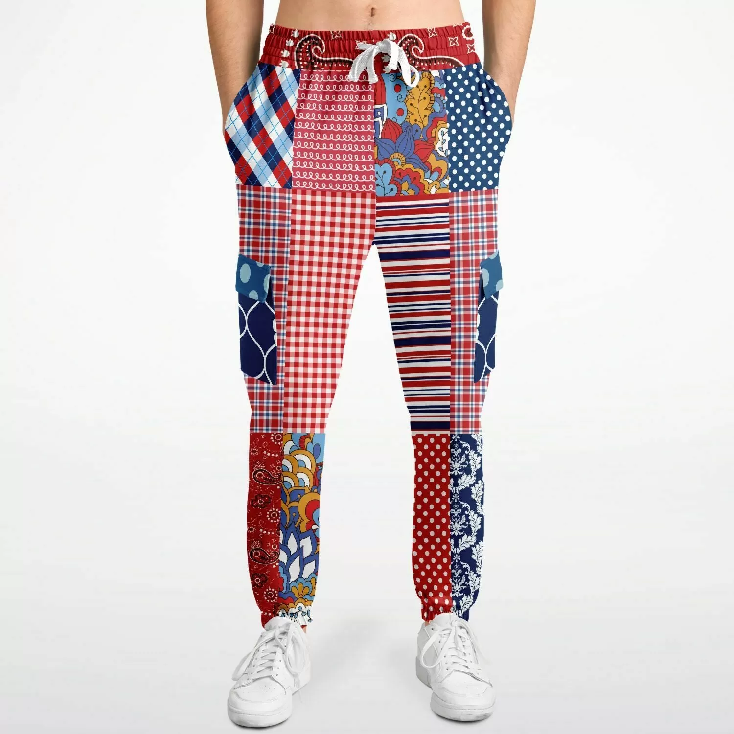 Liberty Bell Floral Stripe Polka Dot Unisex Cargo Sweats