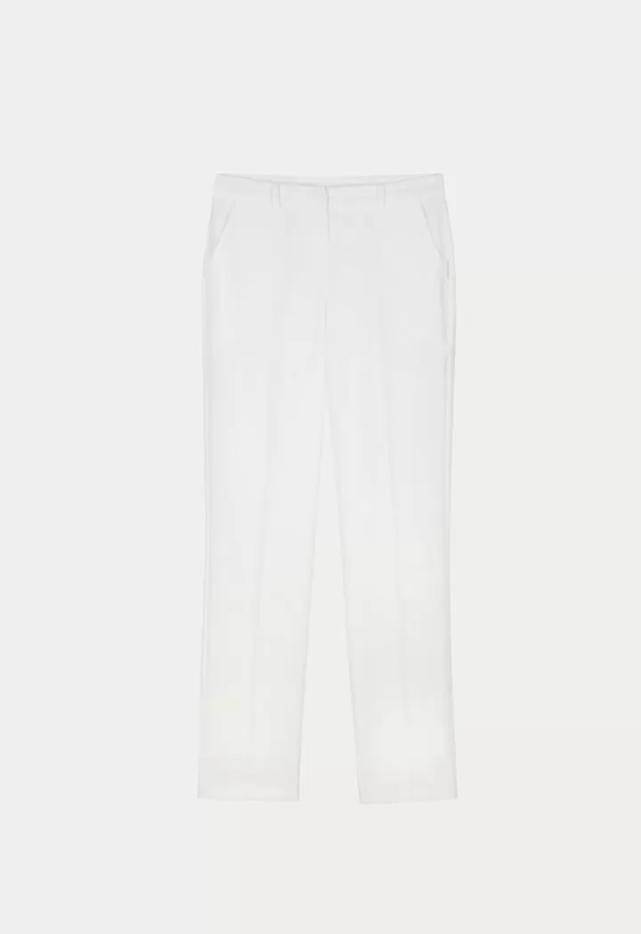 Long Formal Solid Trouser With Pockets