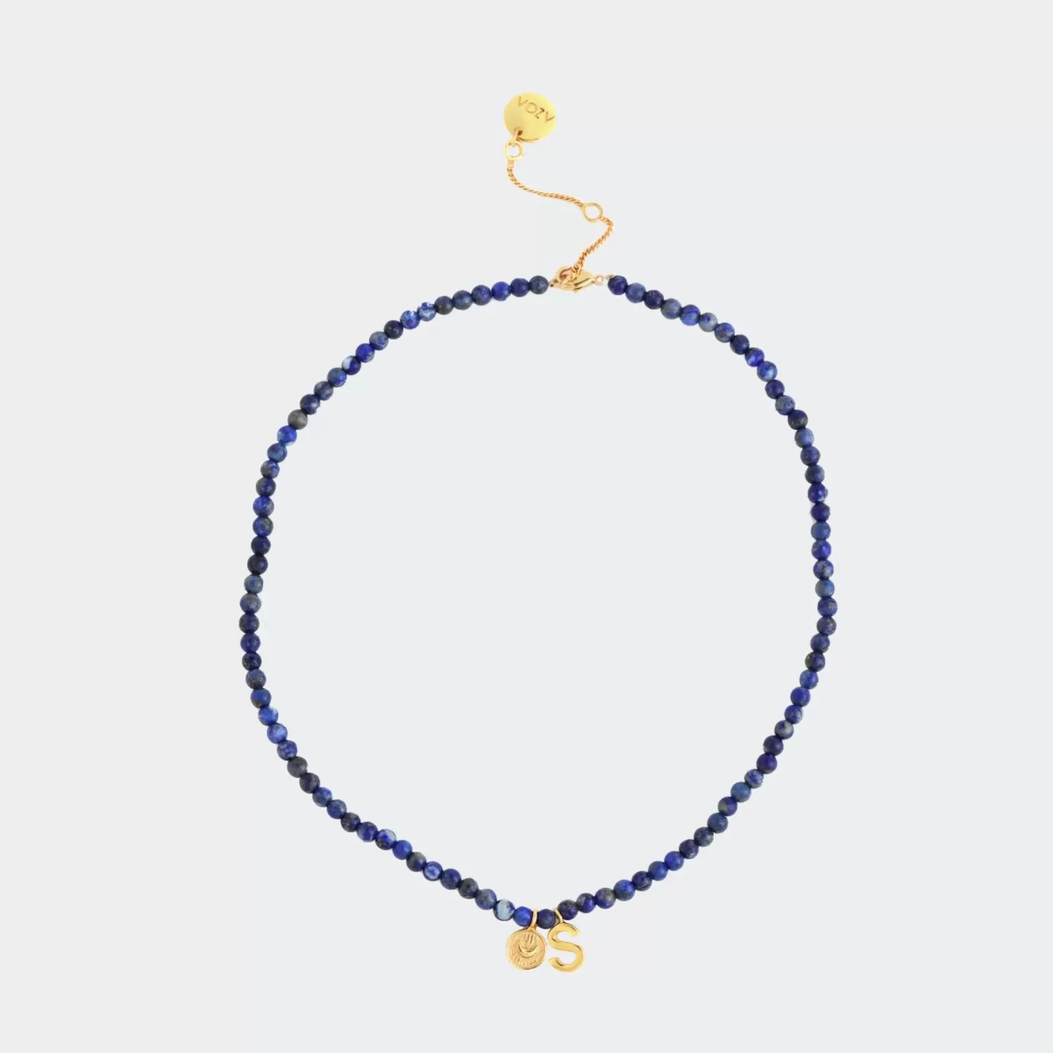 Luna Lapis Initial Necklace