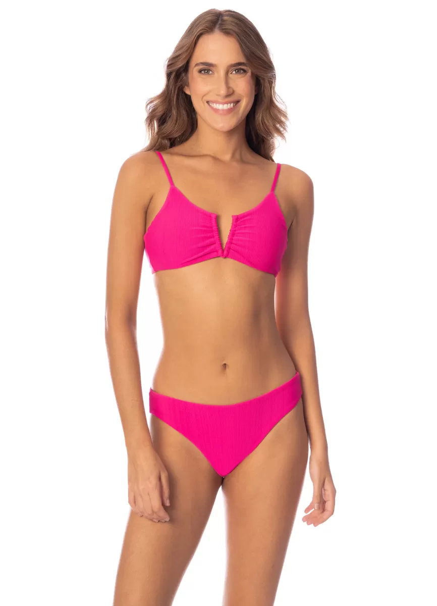 Maaji Hot Magenta Sublimity Regular Rise Classic Bikini Bottom