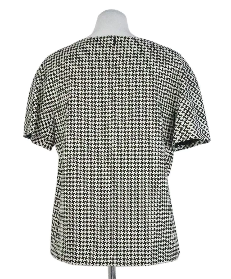 Max Mara Black & White Houndstooth Top sz 8