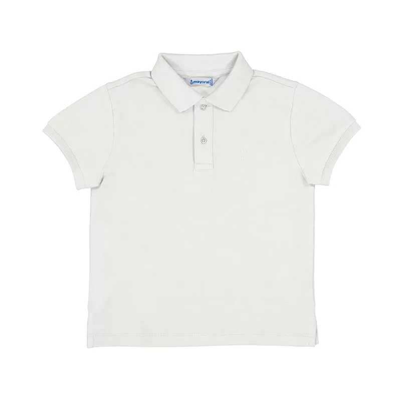 Mayoral Mini Basic White Short Sleeve Polo_ 150-36