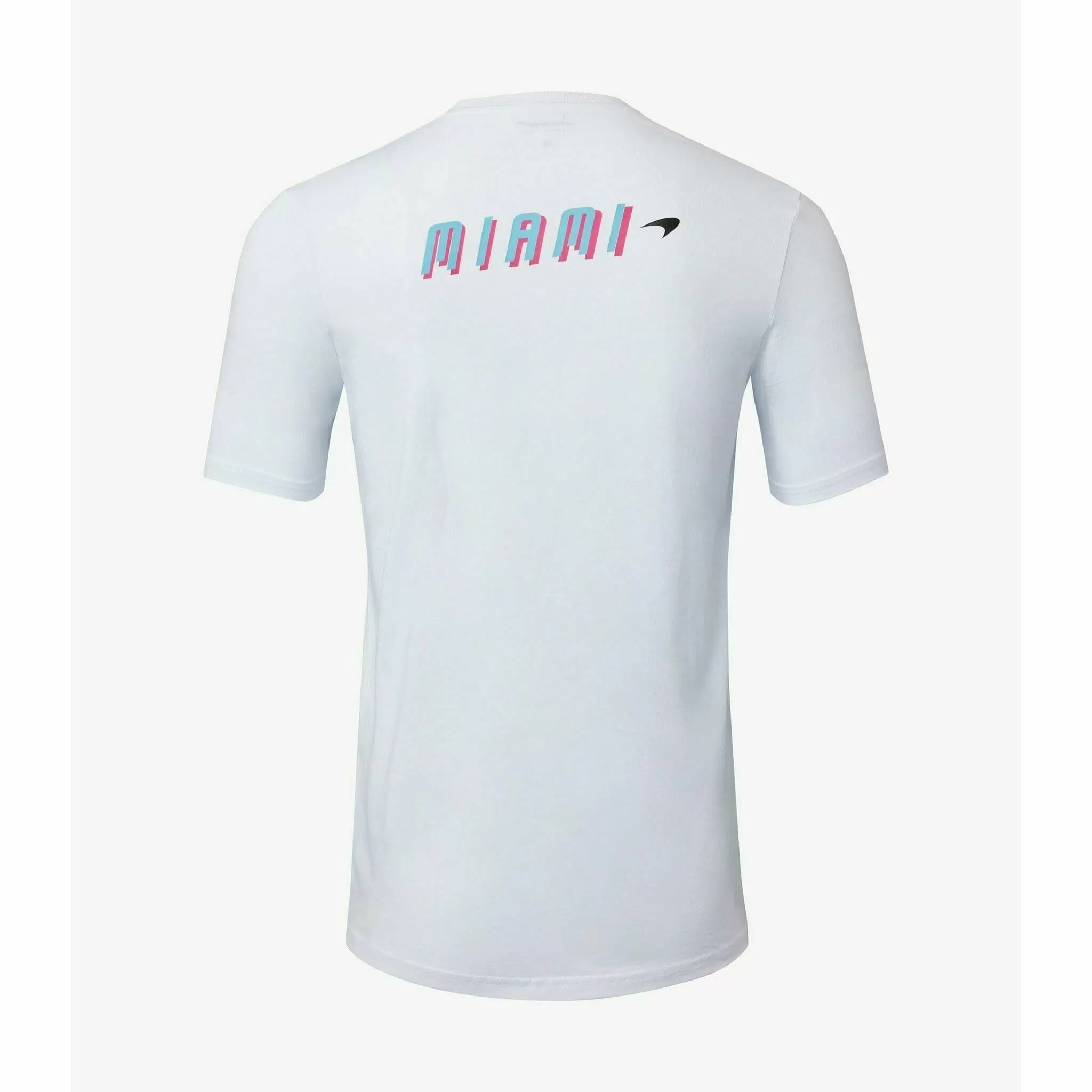 McLaren F1 Men's Miami Neon Logo T-Shirt-Black/White/Vice Blue/Beetroot Purple