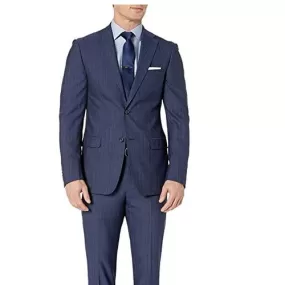 Men's DKNY | Slim Fit Soft Suit  | Medium Blue Pinstripe