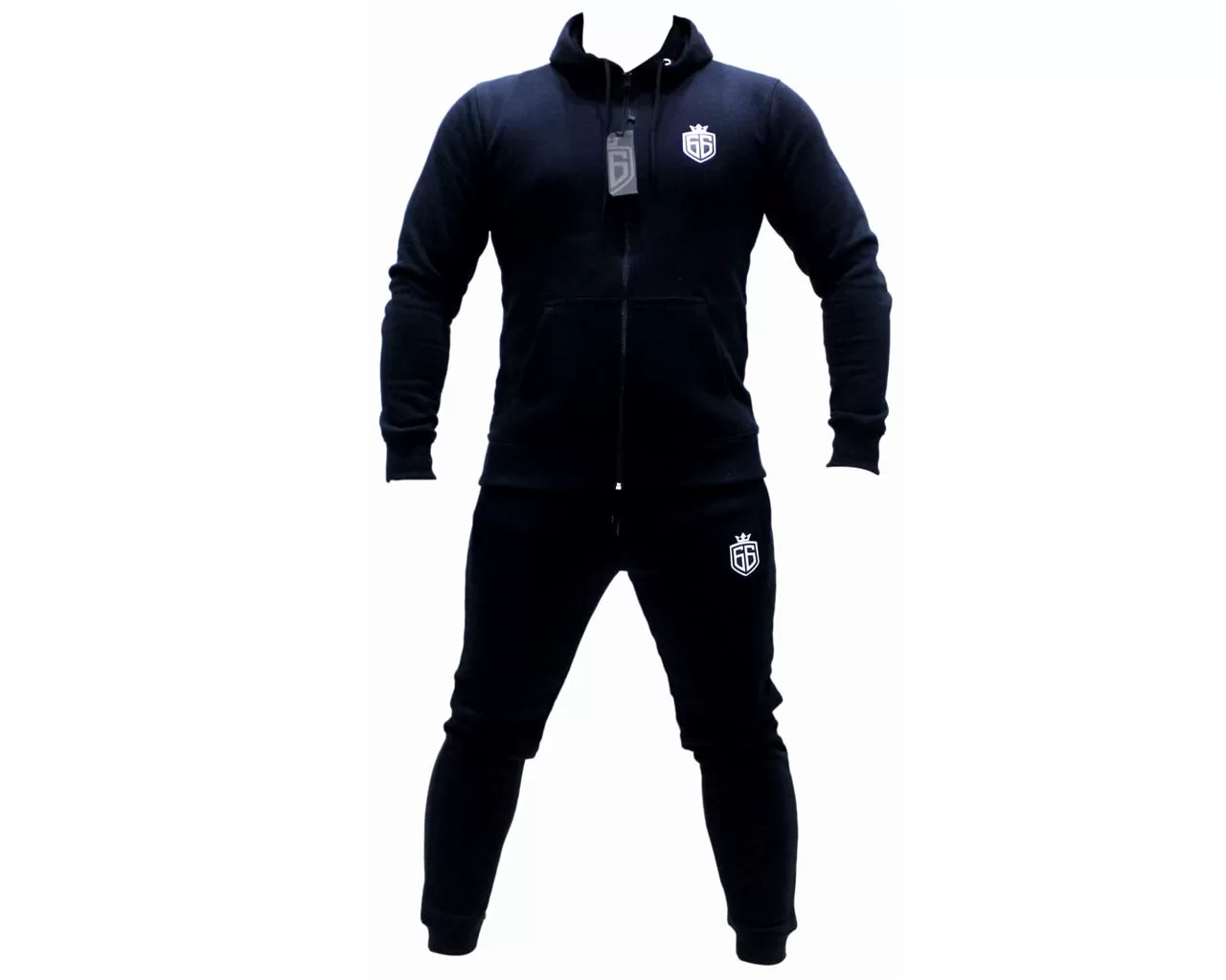 Mens GymGear Hooded Fleece Tracksuits Blue