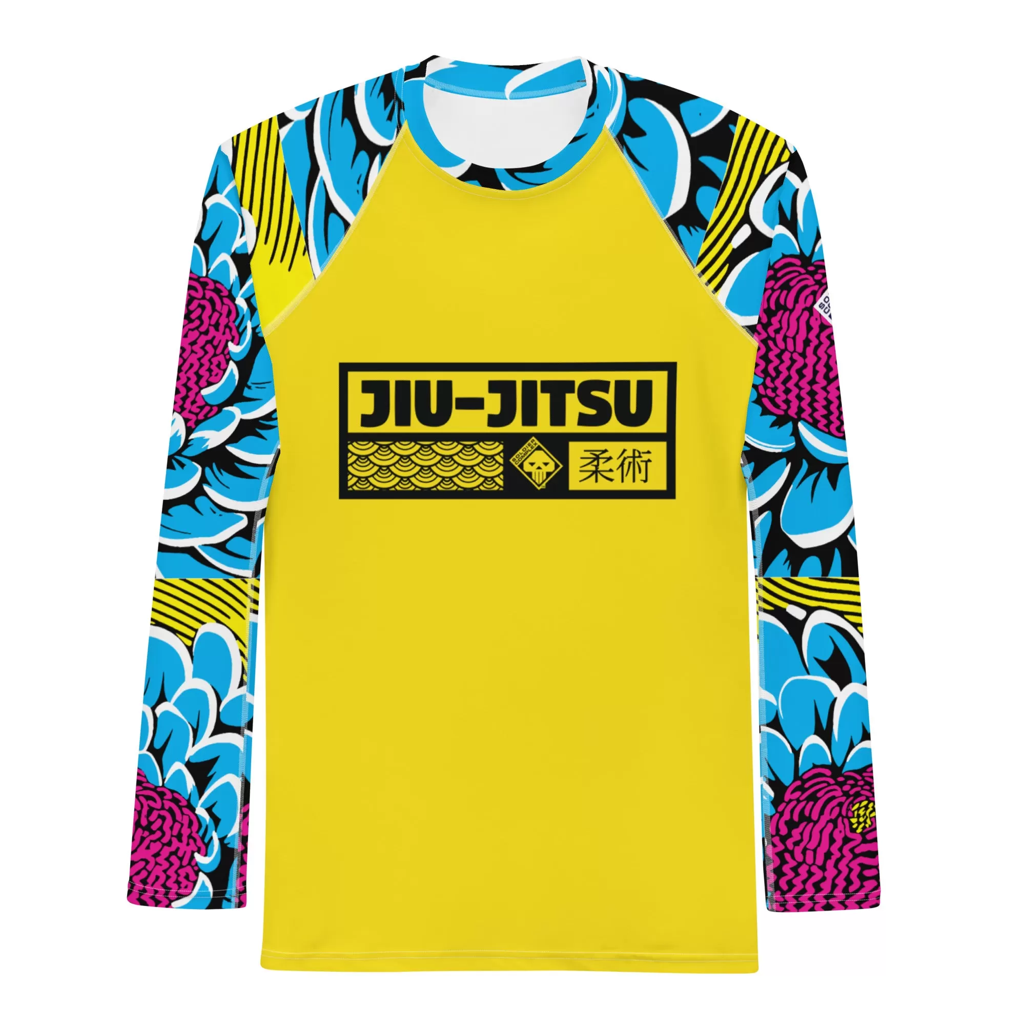 Mens Long Sleeve BJJ Rash Guard - Jiu-Jitsu 018 - Dahlia 002