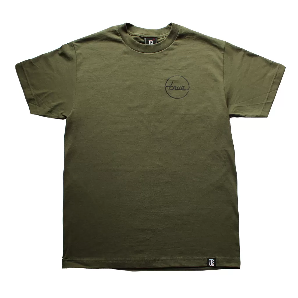 Mens True Circle Darkside T-Shirt Olive