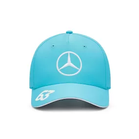 Mercedes AMG Petronas F1 2024 Kids George Russell Driver Hat - Youth Black/Blue/White