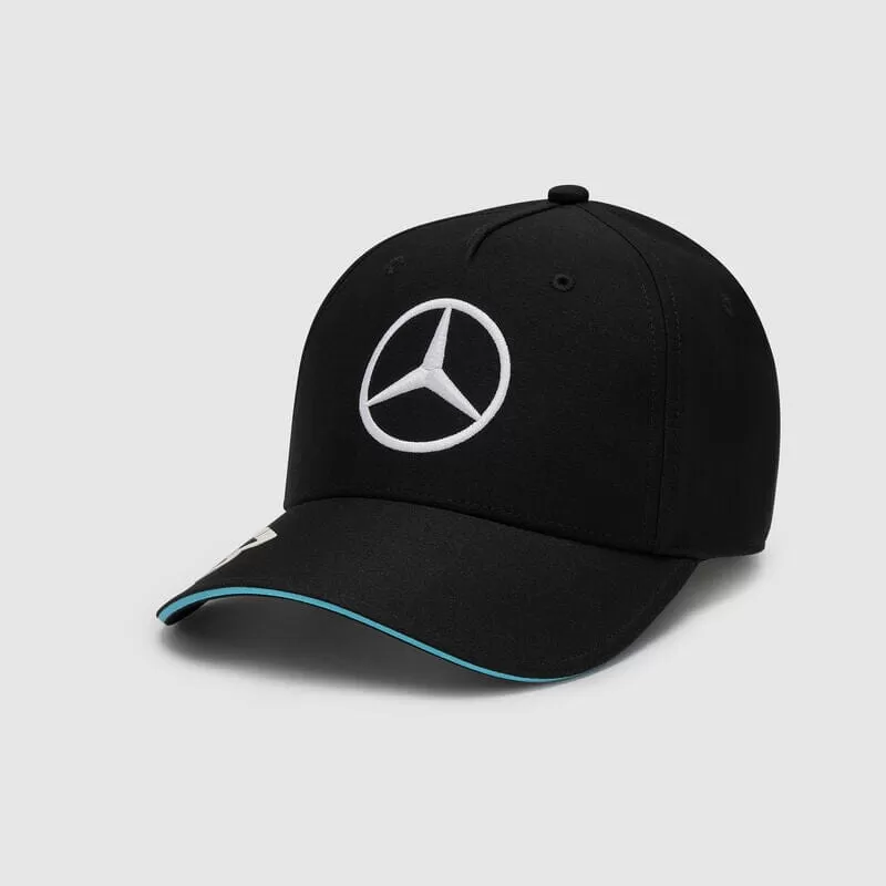 Mercedes AMG Petronas F1 2024 Kids George Russell Driver Hat - Youth Black/Blue/White