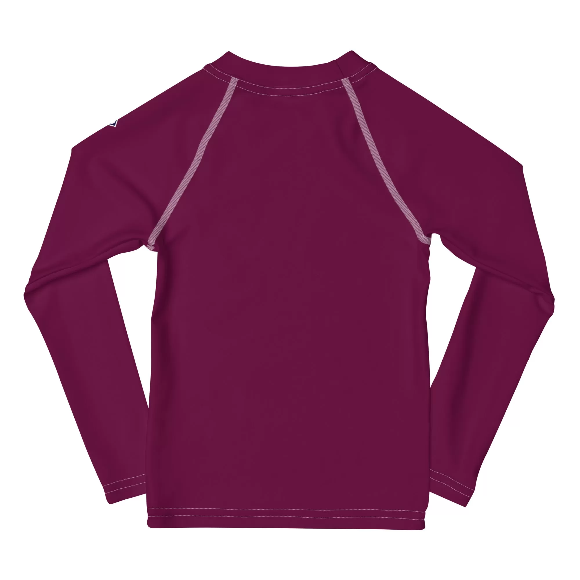 Mini Explorer: Kid's Solid Color Rash Guards for Him - Tyrian Purple