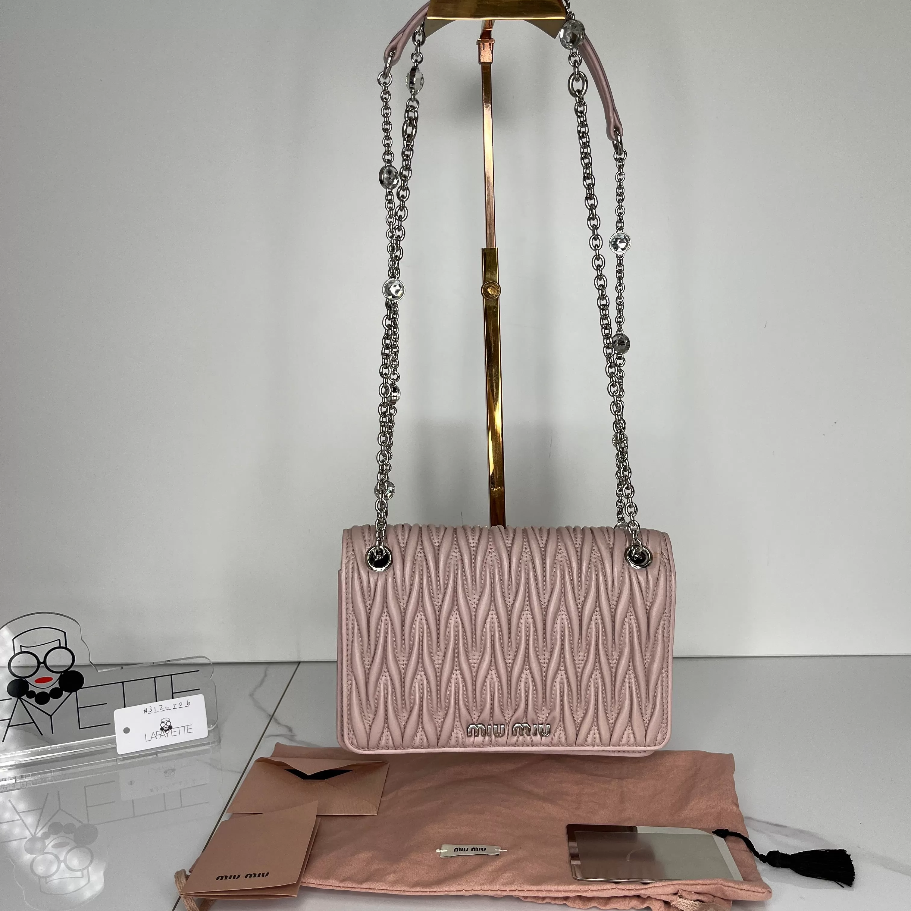 Miu Miu Matelasse 2Way Chain Crossbody Bag