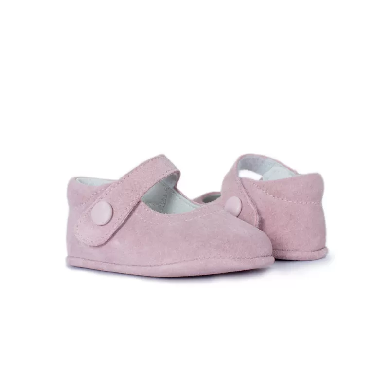 My-First Suede Mary Janes in Pink