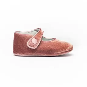 My-First Velvet Mary Janes in Rose