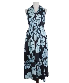 Natori Blue Floral Print Dress sz 4