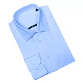 NorthBoys Mens Tailored Fit Light Blue Premium Cotton Dress Shirt