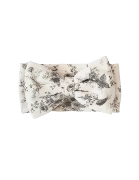 Oversized Bow Organic Cotton Headband - Vintage Floral