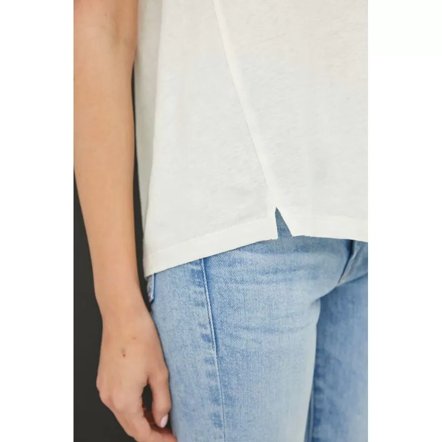 Perfect Classic Round Neck Split Hem T-Shirt