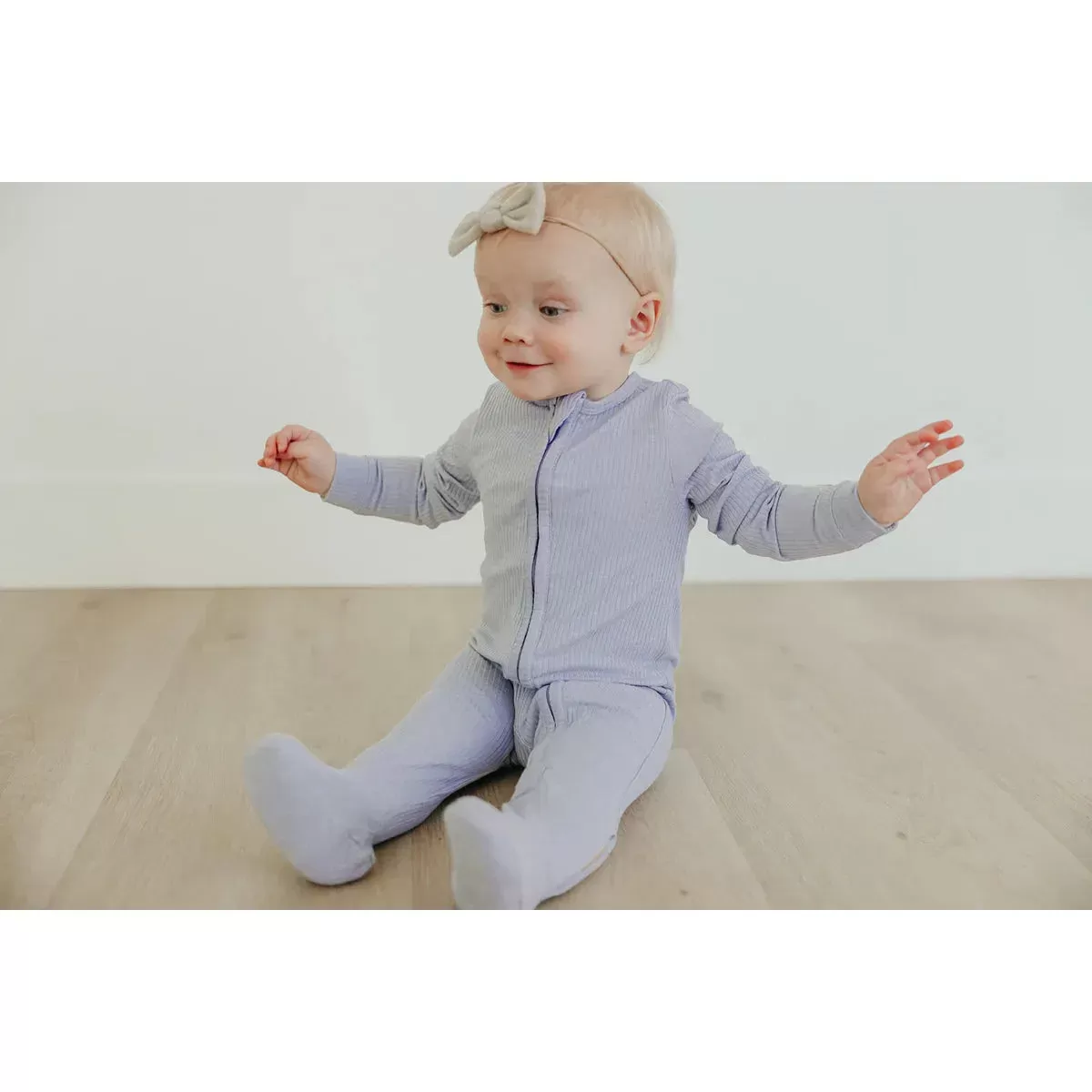 Periwinkle Zip-up Footie 18-24mo