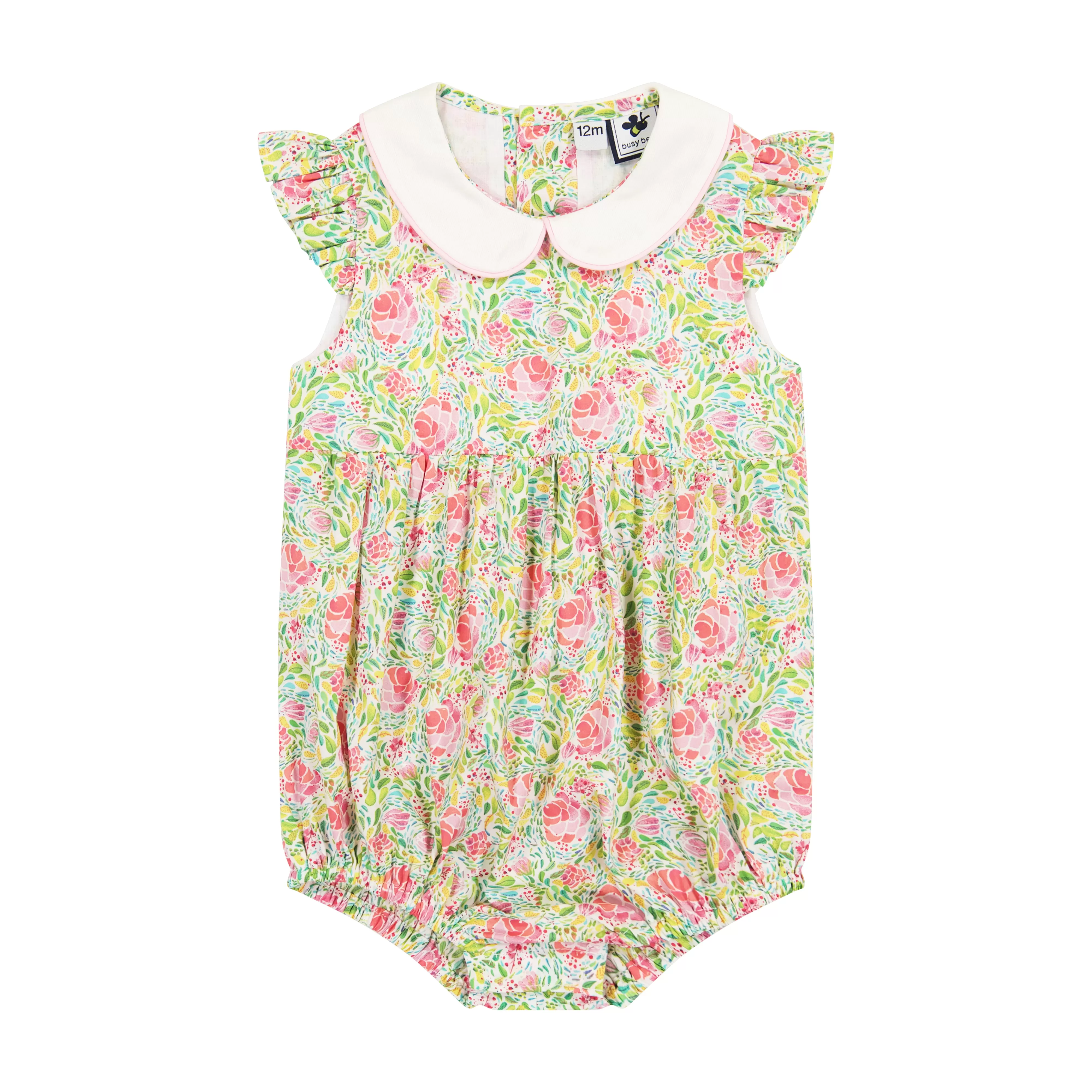 Phoebe Peter Pan Collar Bubble Rose Garden