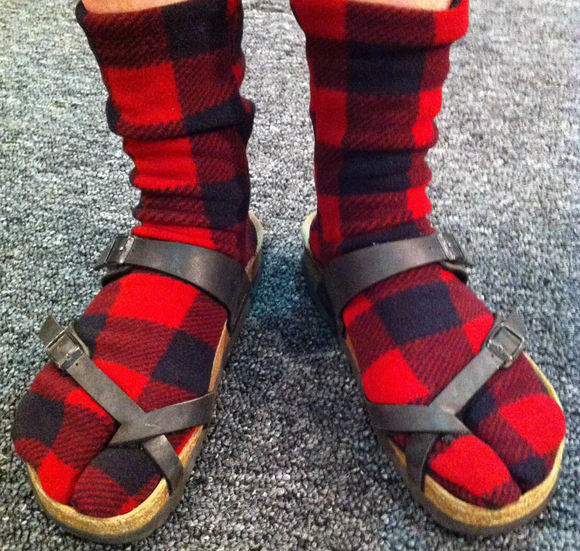 Polar Feet Fleece Tabi Socks - Lumberjack