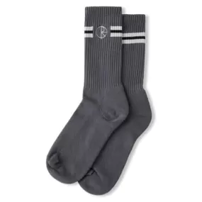 Polar Skate Co. Stroke Logo Socks Grey