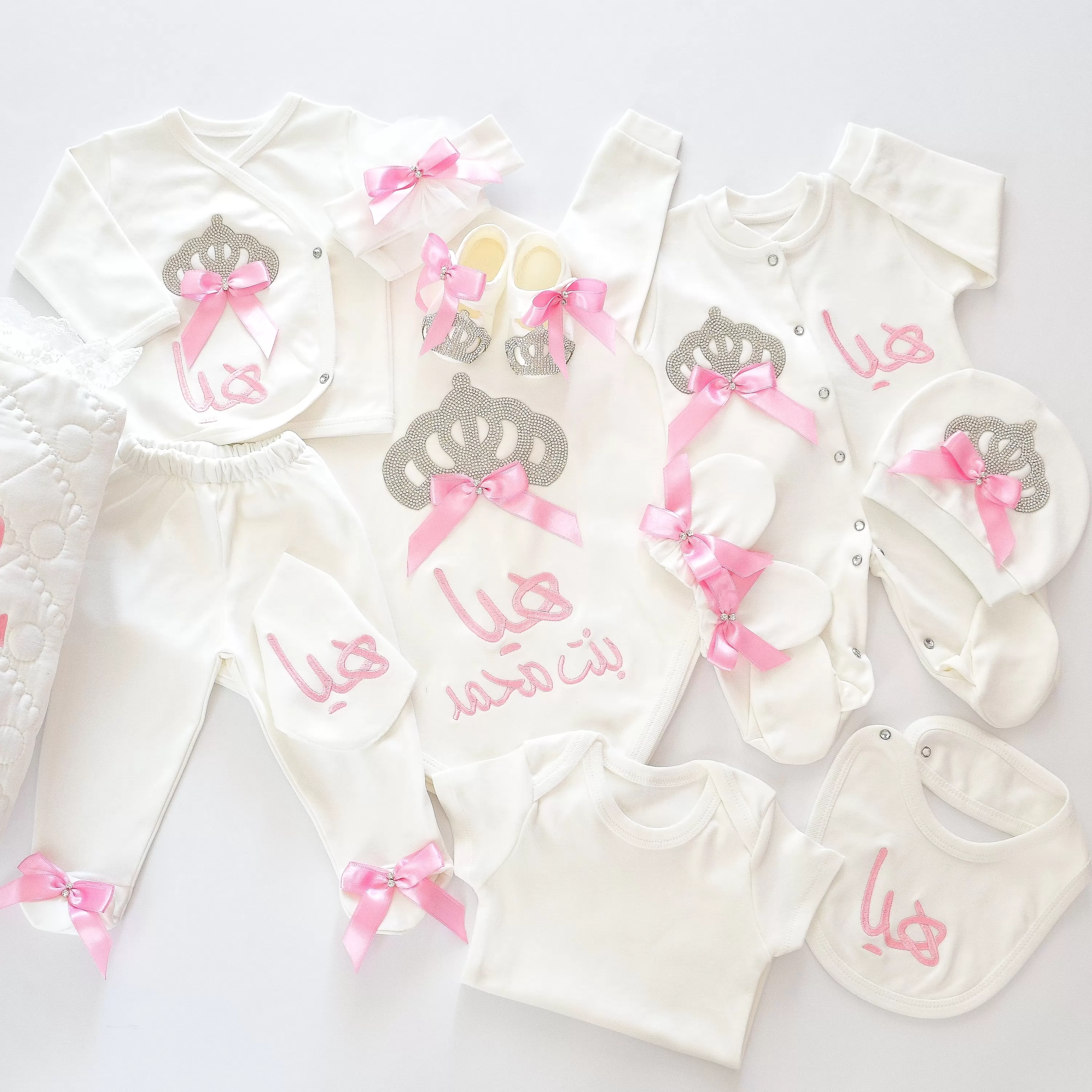 Princess Baby Girl Embroidered Set