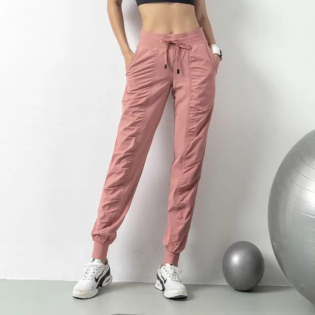 Proudy Gathers Athleisure Wear Trackpants