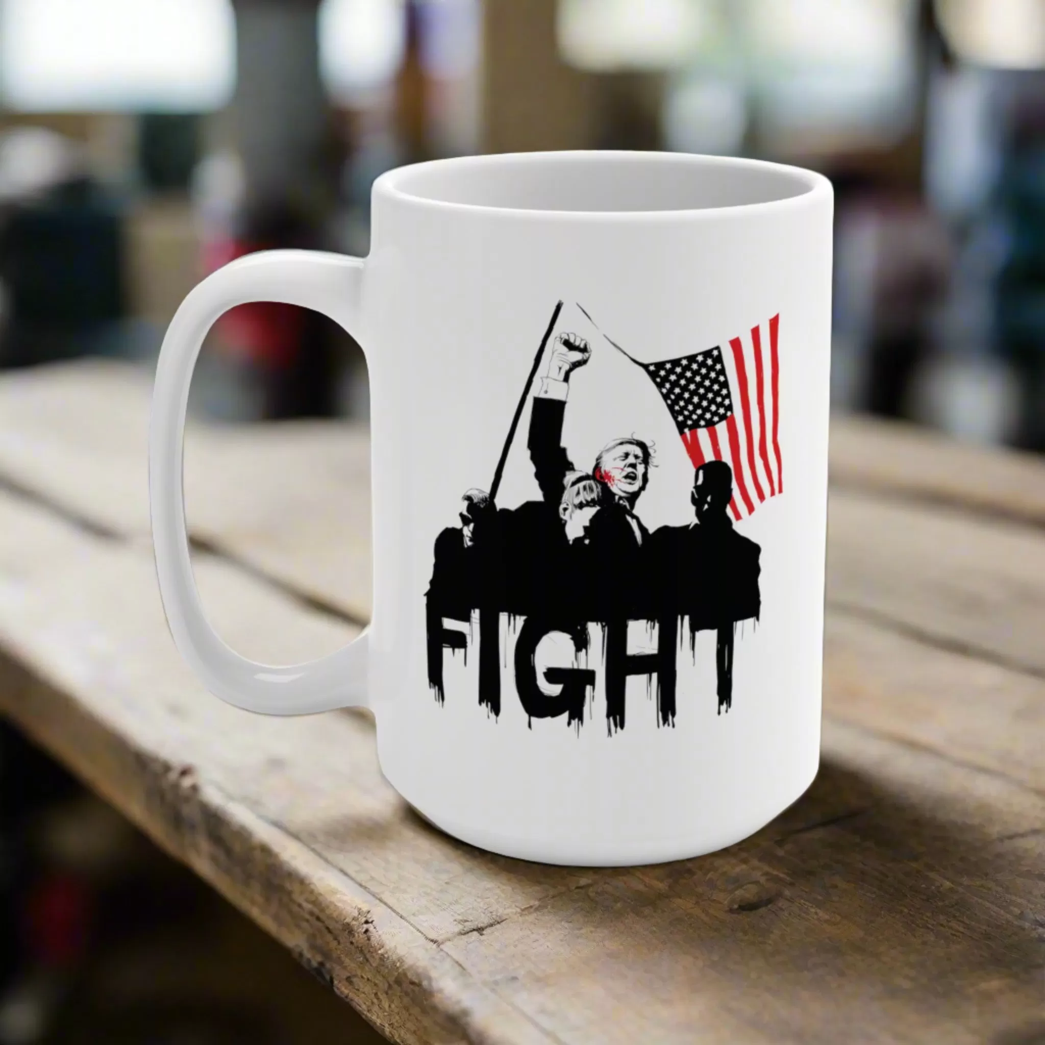 "FIGHT" Mug (15oz - White)