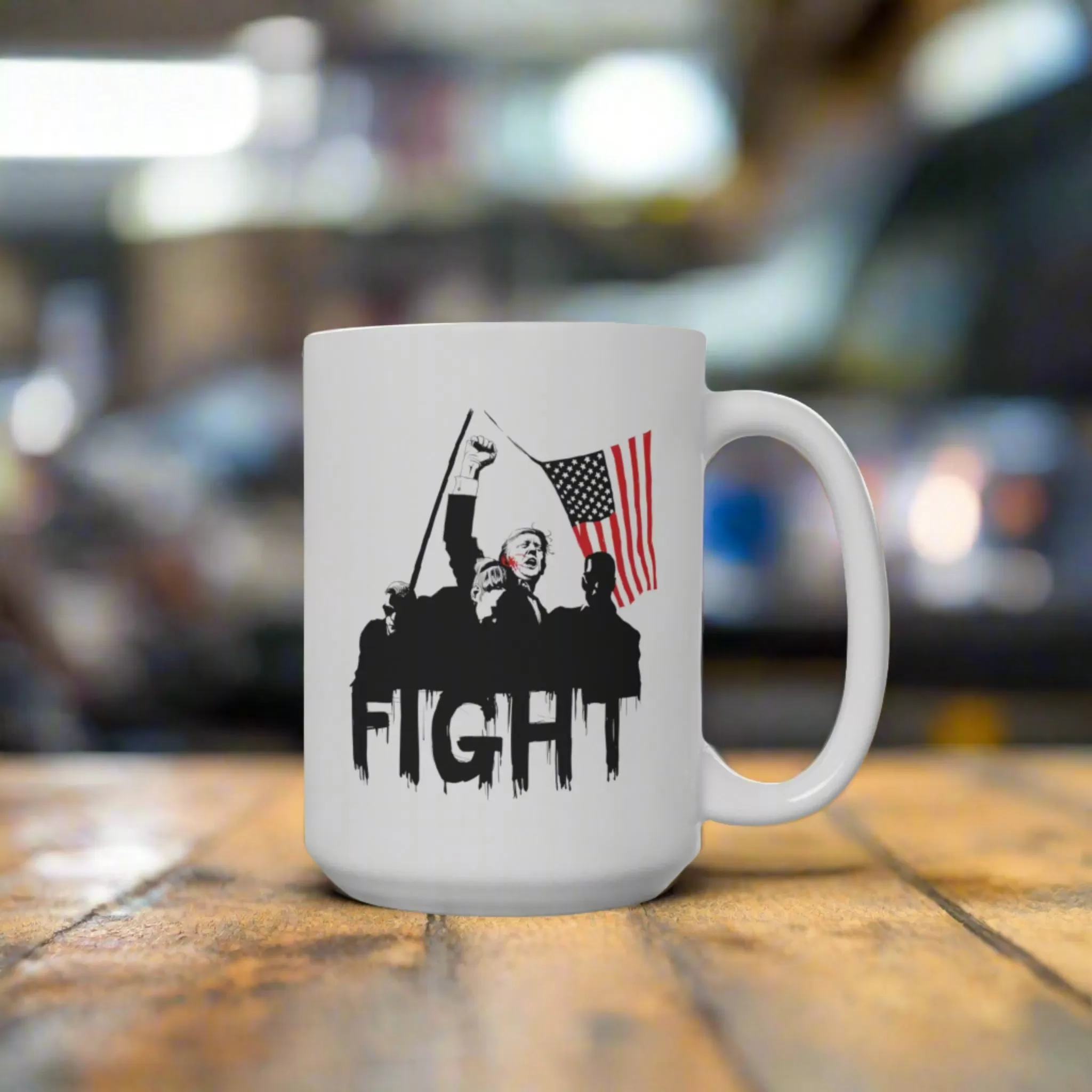 "FIGHT" Mug (15oz - White)