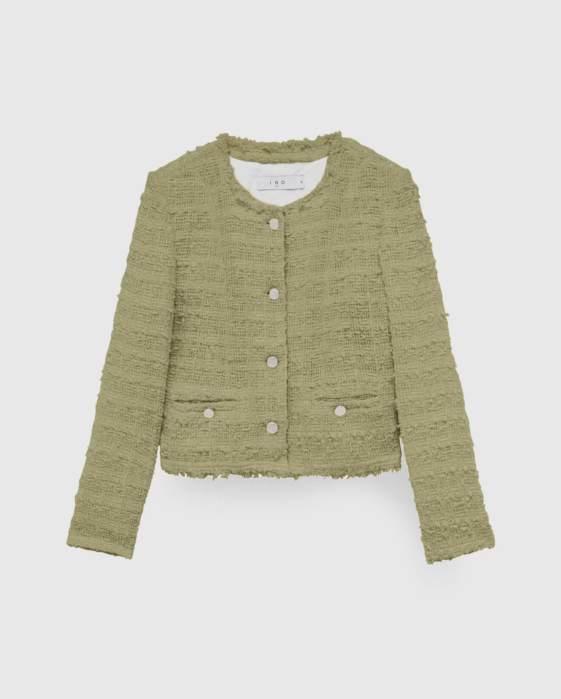 RACELI TWEED JACKET / KHAKI