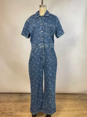 Ragged Priest Floral Denim Jumpsuit (L)