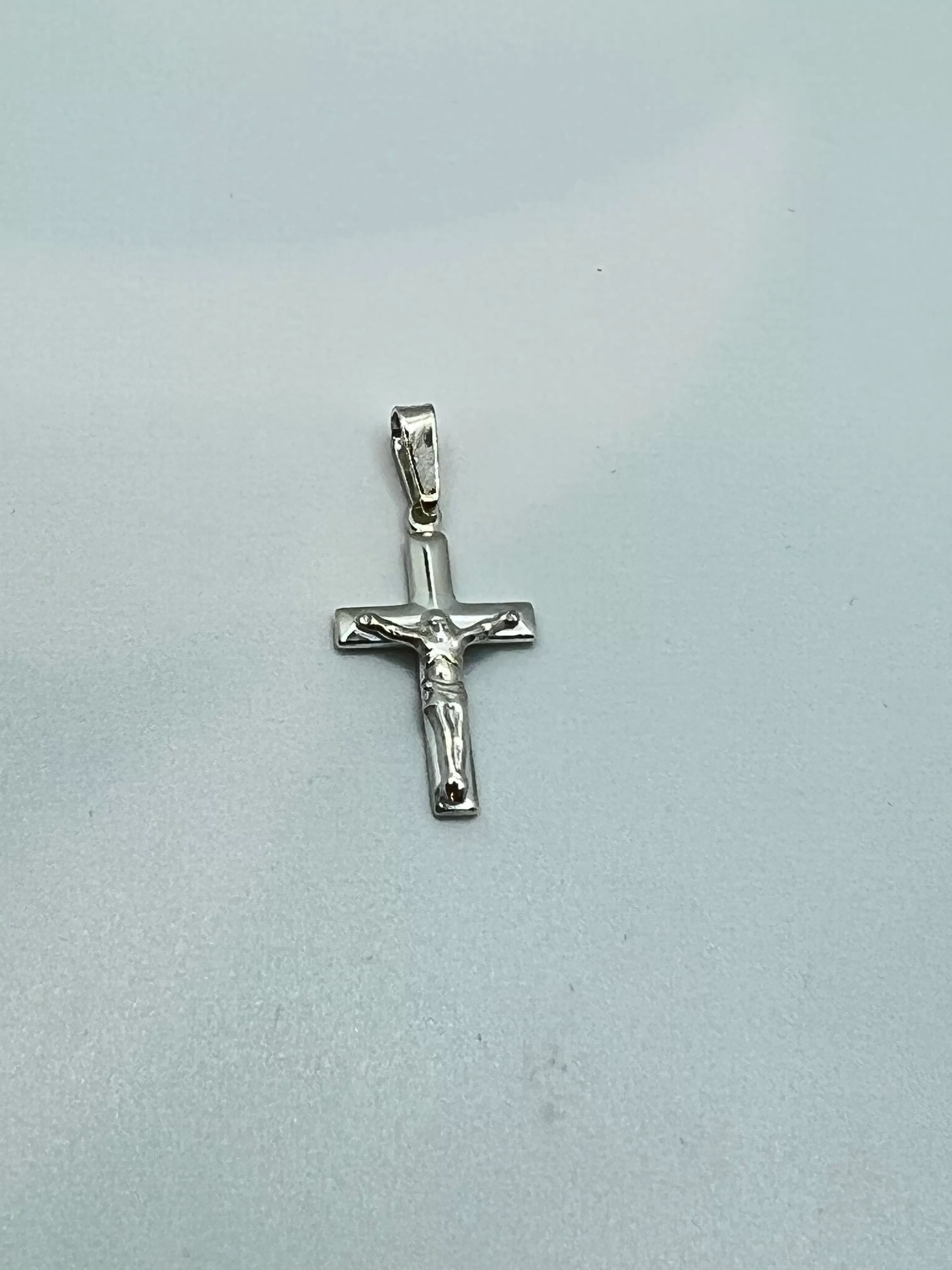 Real silver crucifix pendant