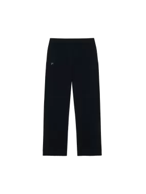 Recycled Cashmere Loose Track Pants—black