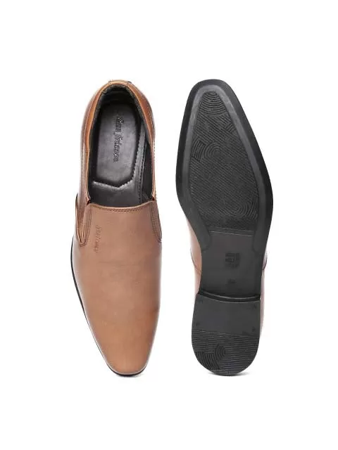 San Frissco Men Tan Formal Shoes