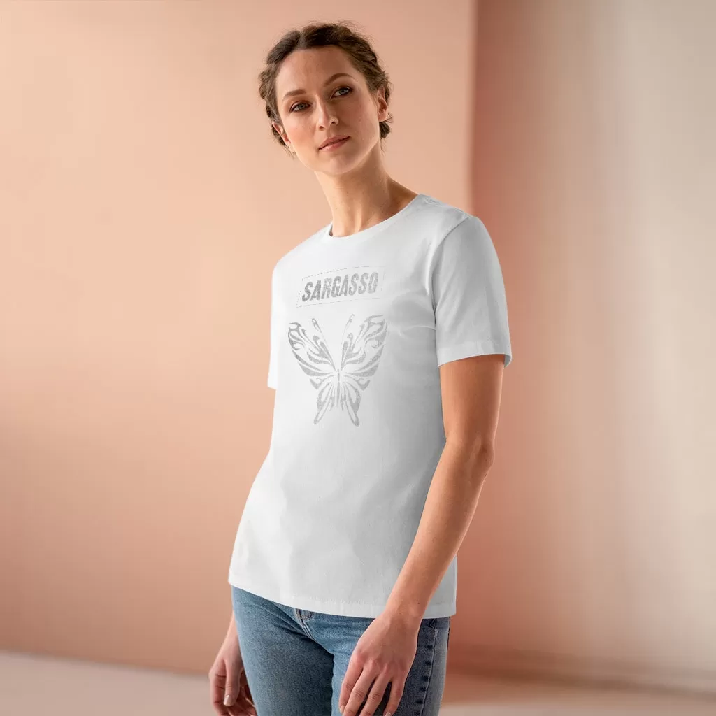 Silver Holistic Butterfly, Women's Premium Tee