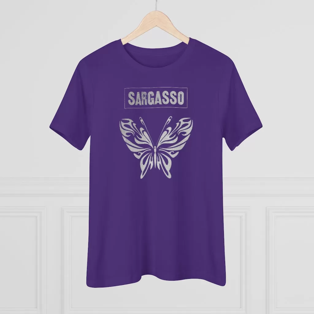 Silver Holistic Butterfly, Women's Premium Tee