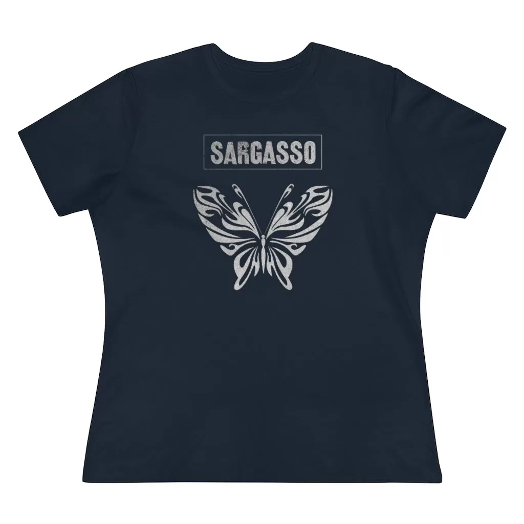 Silver Holistic Butterfly, Women's Premium Tee