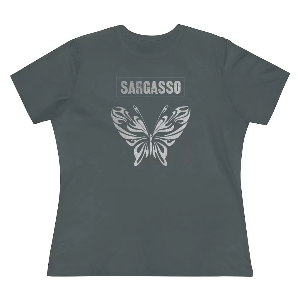 Silver Holistic Butterfly, Women's Premium Tee