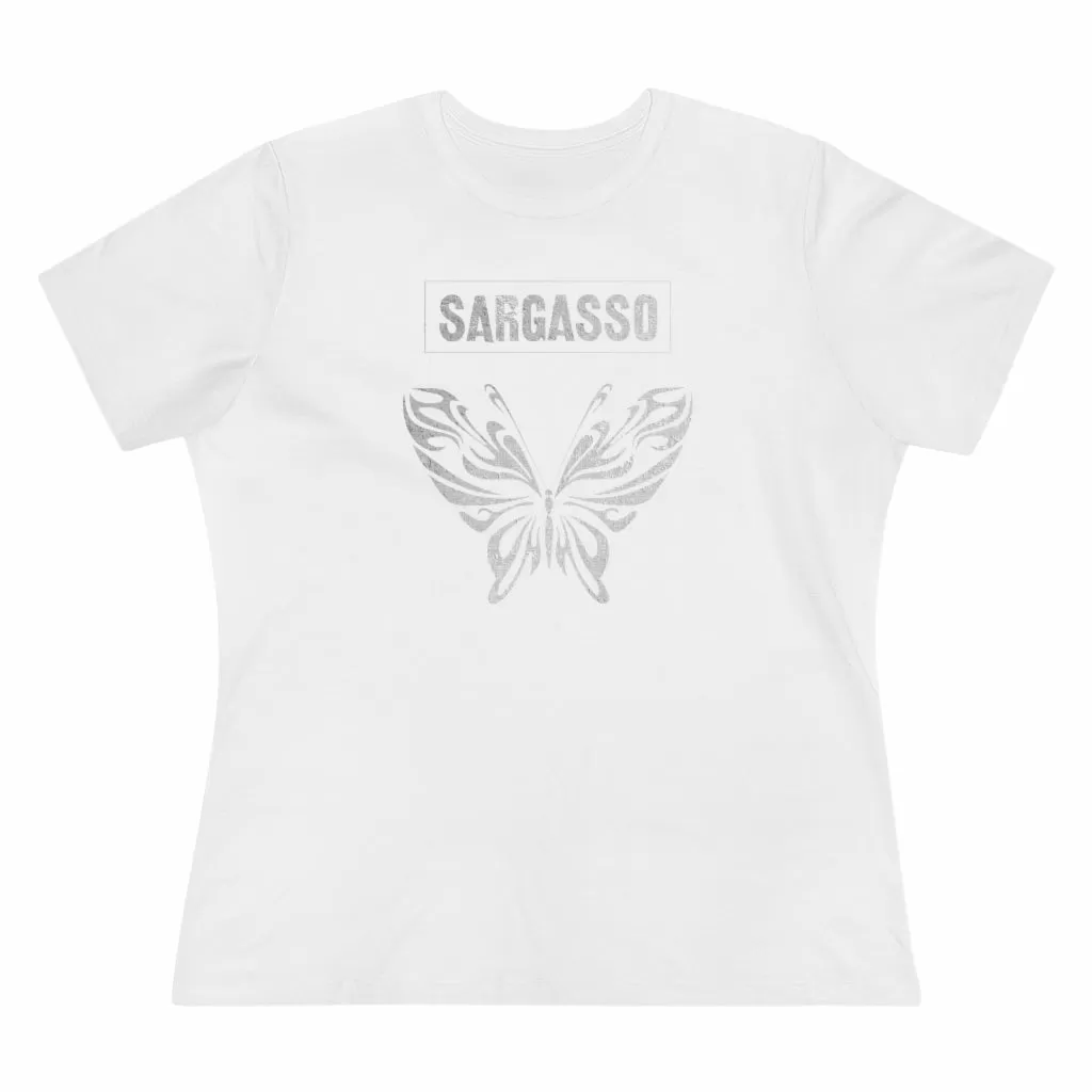 Silver Holistic Butterfly, Women's Premium Tee