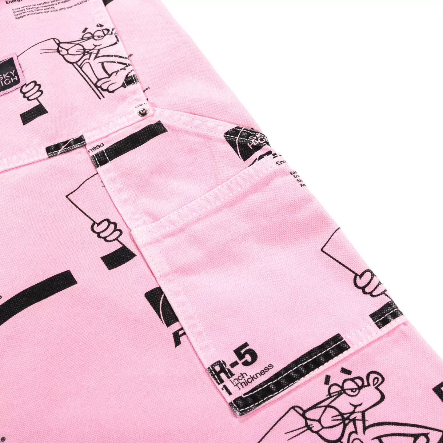 SKY HIGH FARM WORKWEAR INSULATION PRINT DOUBLE KNEE PANTS PINK