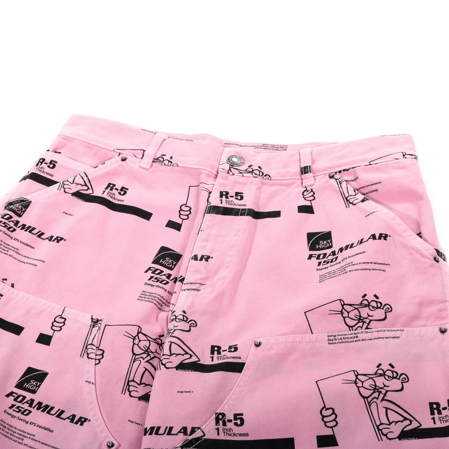 SKY HIGH FARM WORKWEAR INSULATION PRINT DOUBLE KNEE PANTS PINK