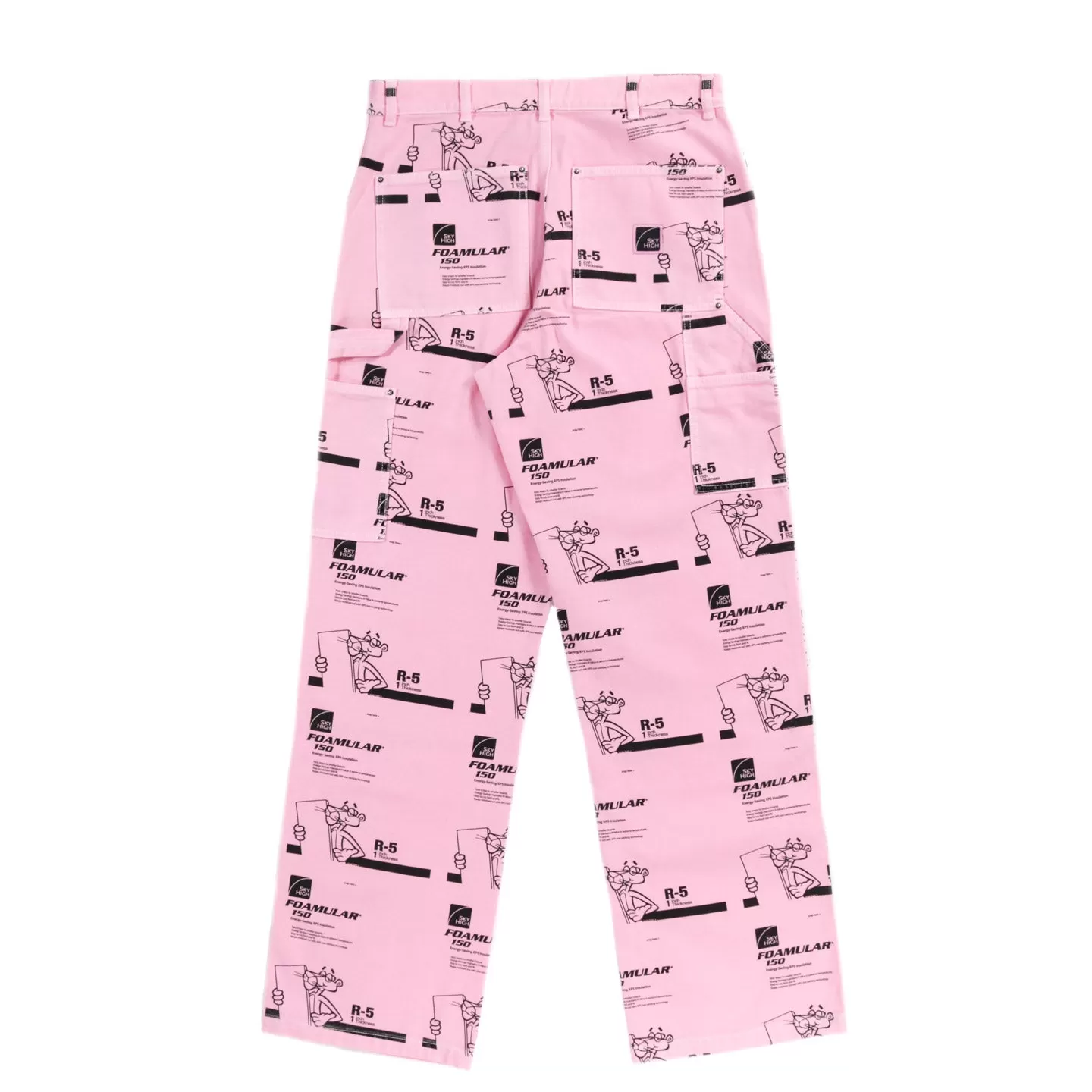 SKY HIGH FARM WORKWEAR INSULATION PRINT DOUBLE KNEE PANTS PINK