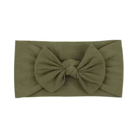 Soft Solid Colour Nylon Baby Headband in Sage