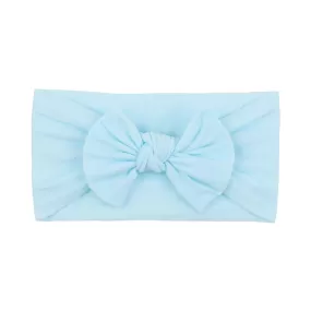 Soft Solid Colour Nylon Baby Headband in Sky