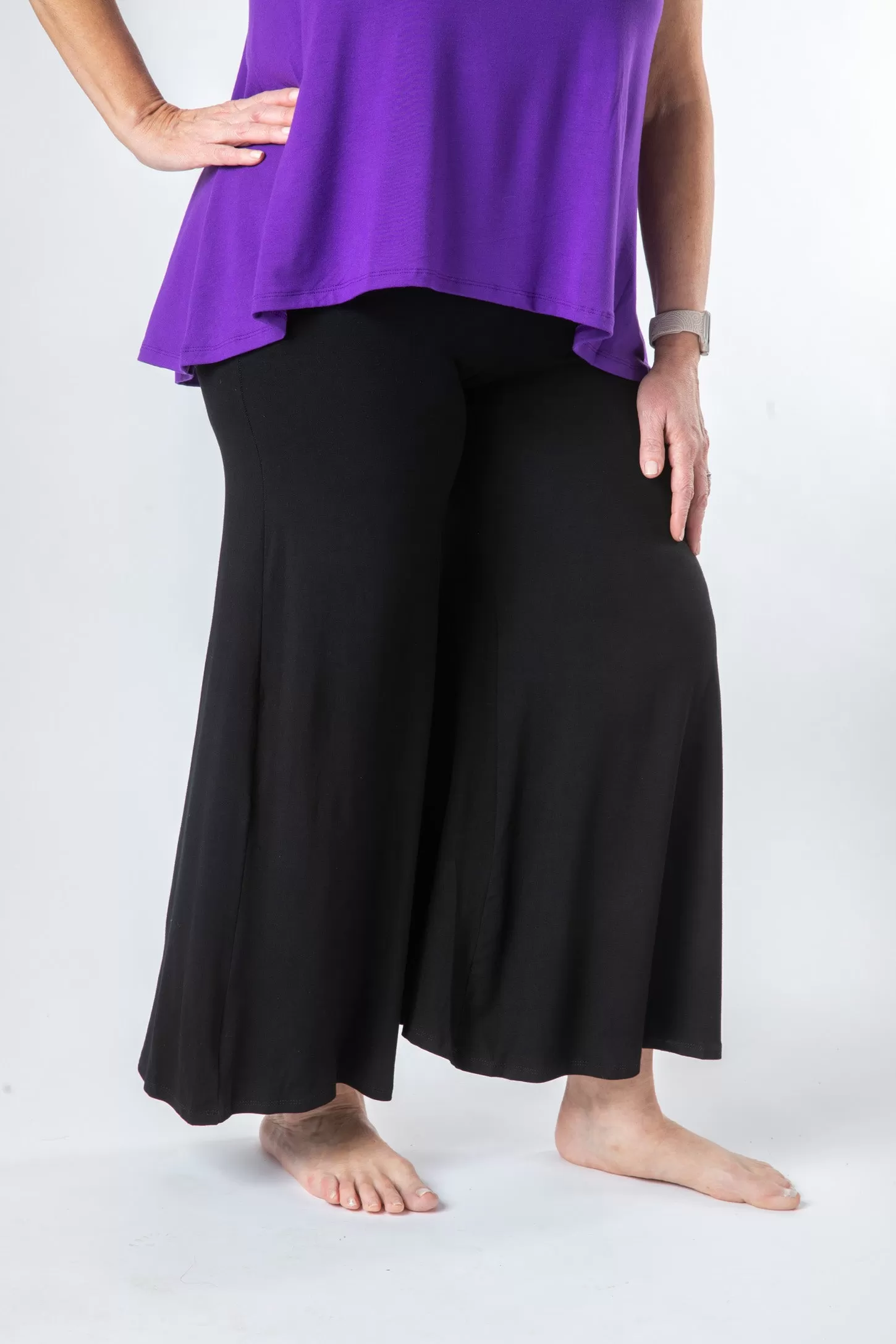 Solid Black Palazzo Pants