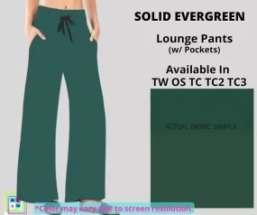 Solid Evergreen Full Length Lounge Pants