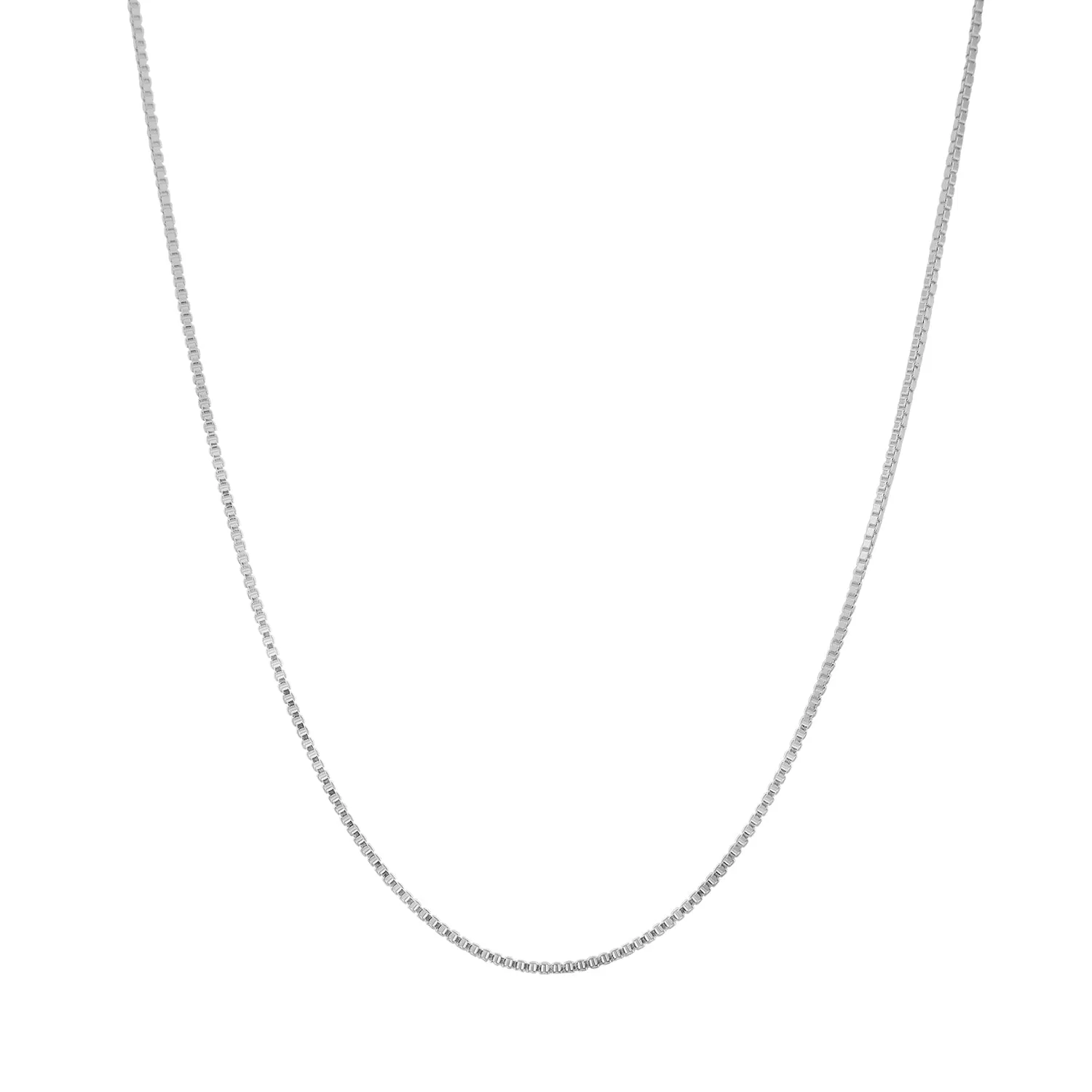 Sterling Silver 1mm Box Chain Necklace Bracelet Anklet Solid Italian Nickel-Free, 7-36 Inch