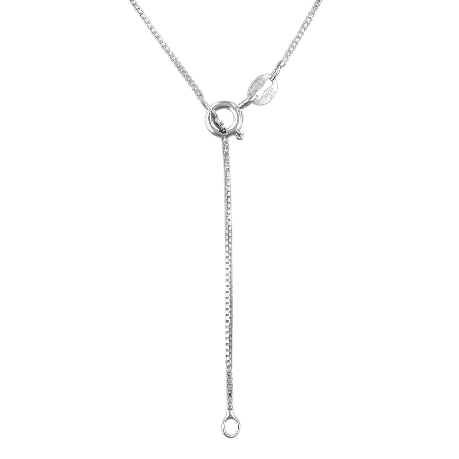 Sterling Silver 1mm Box Chain Necklace Bracelet Anklet Solid Italian Nickel-Free, 7-36 Inch